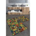 Talia Home Renkli 2 'li Banyo Papas Seti TLAHMP-236 - Çok Renkli