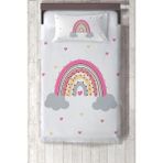 Talia Home Renkli Desen Çocuk Odası Yatak Örtüsü - 164 x 220 cm - Krem