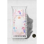 Talia Home Renkli Unicorn Desenli Bebek Nevresim Takımı Çarşaflı TLABN-081 - Beyaz - 100 x 150 cm
