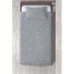 Talia Home renkli Yıldız Desenli Yatak Örtüsü TLAY-263 - 401 x 220 cm - Gri