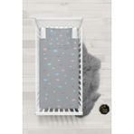 Talia Home Renkli Yıldızlar Bebek Nevresim Takımı Çarşaflı TLABN-244 - Gri - 100 x 150 cm