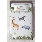 Talia Home safari Desenli Çocuk Odası Yatak Örtüsü TLAY-181 - 320 x 220 cm - Beyaz