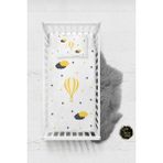 Talia Home Sarı Balon Desenli Bebek Nevresim Takımı Çarşaflı TLABN-019 - Beyaz - 100 x 150 cm