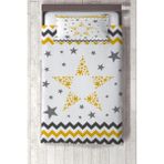 Talia Home sarı Şerit Yıldız Desenli Yatak Örtüsü TLAY-216 - 354 x 220 cm