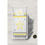 Talia Home Sarı Yıldız Desenli Bebek Nevresim Takımı Çarşaflı TLABN-215 - Beyaz - 100 x 150 cm