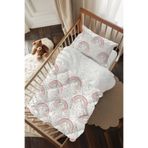 Talia Home Şeker Gökkuşağı Desenli Bebek Beşik Uyku Seti TLABG-345