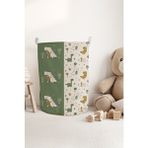 Talia Home Sevimli Dinozor Desenli Çocuk ve Bebek Odası Düzenleyici Oyuncak Veya Kirli Sepeti TLAS-311 - Yeşil - 35 x 45