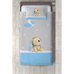 Talia Home sevimli Küçük Ayı Desenli Yatak Örtüsü TLAY-174 - 313 x 220 cm - Gri