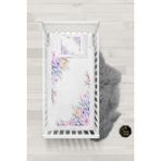 Talia Home Soft Çiçek Desenli Bebek Nevresim Takımı Çarşaflı TLABN-249 - Beyaz - 100 x 150 cm