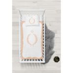 Talia Home Taç Desenli Bebek Nevresim Takımı Çarşaflı TLABN-026 - Beyaz - 100 x 150 cm