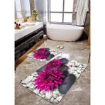 Talia Home Taş Zeminli 2'li Büyük Boy Banyo Paspas Seti - Beyaz