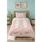Talia Home Tavşan Desenli Tek Kişilik Çocuk Yorganı Uyku Seti TLAG-239