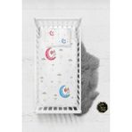 Talia Home Tavşanlar Desenli Bebek Nevresim Takımı Çarşaflı TLABN-073 - Beyaz - 100 x 150 cm