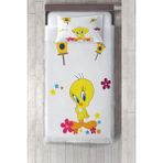 Talia Home tweety Desenli yatak Örtüsü TLAY-293 - 430 x 220 cm - Beyaz
