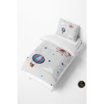 Talia Home Uçak Desenli Bebek ve Çocuk Nevresim Takımı TLAN-008 - Gri - 160 x 220 cm