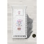 Talia Home Uçan Fil Desenli Bebek Nevresim Takımı Çarşaflı TLABN-040 - Beyaz - 100 x 150 cm