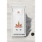 Talia Home Unicorn Çocuk ve Bebek Nevresim Takımı Çarşaflı TLABN-262 - Beyaz - 100 x 150 cm