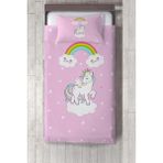 Talia Home Unicorn Desenli Çocuk Odası Yatak Örtüsü TLAY-170 - 309 x 220 cm - Pembe