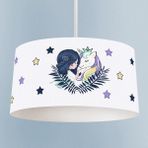 Talia Home Unicorn ve Prenses Desenli Çocuk Odası Sarkıt Avize - Renkli - 1