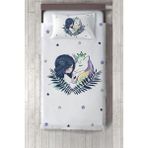 Talia Home unicorn ve Prenses Desenli Yatak Örtüsü TLAY-214 - 352 x 220 cm - Beyaz