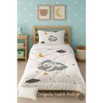 Talia Home Uyuyan Ayı Desenli Tek Kişilik Çocuk Yorganı Uyku Seti TLAG-091
