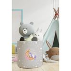 Talia Home Uyuyan Unicorn Desenli Çocuk ve Bebek Odası Düzenleyici Oyuncak Veya Kirli Sepeti TLAS-079 - Renkli