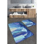 Talia Home Yağlı Boya Desenli 2'li Banyo Paspas Seti TLAHMP-229 - Lila