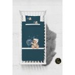 Talia Home Yeşil Ayıcık Desenli Bebek Nevresim Takımı Çarşaflı TLABN-144 - Koyu Yeşil - 100 x 150 cm