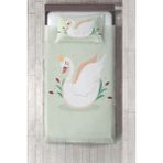 Talia Home yeşil Kuğu Desenli Çocuk ve Bebek Odası Yatak Örtüsü TLAY-221 - 359 x 220 cm