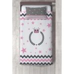 Talia Home yıldız Desen Çocuk ve Bebek Odası Yatak Örtüsü TLAY-154 - 293 x 220 cm - Gri