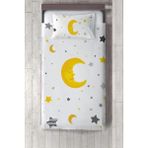 Talia Home yıldız ve Ay Desenli Yatak Örtüsü TLAY-250 - 388 x 220 cm - Beyaz