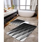 Talia Home Zigzag Desenli 2'li Banyo Paspas Seti TLAHMP-051 - Siyah - 60 x 90 cm