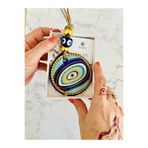 Talia&Talia El Yapımı Nazar Boncuğu Duvar Süsü | Dekoratif Evil Eye | Hediye Kutulu 8-9 cm