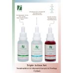 Talish Triple Action Set – Hyalüronik Asit Serum + AHA/BHA Peeling Serum + Gözenek Sıkılaştırıcı Niasinamide