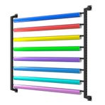 Tall Metal Araba Vinil Tutucu, 160/210 cm Ayarlanabilir Duvara Monte Depolama Rafı, Araba Pencere Filmi için Çok Kullanımlı Ekran, Duvar Kağıdı, Kumaş Rulo ve El İşi Malzemeleri, Siyah