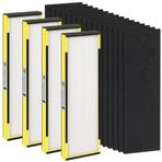 Tallais 【2 Paket】FLT4825 HEPA Filtre B Germ Guardian için Değiştirme, FLT4825 AC4825 AC4300 AC4800 AC4900 AC4850 AP2200CA AP2800CA, Hava Temizleyici, 2 Gerçek H13 HEPA Filtresi ile Uyumlu+1 0 Karbon Ön