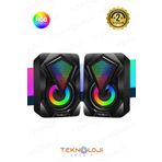 Talon Bilgisayar Hoparlörü Led Işıklı Rgb Laptop Pc Uyumlu 1+1 Speaker