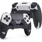 TALONGAMES Controller Grips Compatible with PlayStatio 5 DualSense, Anti-Slip, Sweat-Absorbent, Textured Skin kit, for PS5 Controllers Handle Grips, Buttons, Triggers, D-pad (Classic Version - Black)