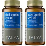 Talya Çörekotu Yağı 60 Softgel - Soğuk Sıkım - Yüksek Timokinon - Nigella Sativa Tohumlarından GDO'suz Türk Çörekotu Yağı - Glifosat İçermez (2 paketi)