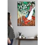 Talya Dekoratif Kanvas Tablo. Chagall Three Candles. Soyut Klasikler Van Gogh Klimt Kiss Atatürk Manzara Deniz Gemi Yelkenli Duvar Panoları 50x70 no-7940