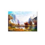 Talya Kanvas Tablo Etkileyici Manzara Albert Bierstadt Valley of the Yosemite günbatımı Klasikler Van Gogh Klimt Da Vinci Picasso Soyut Rönesans Sürreal Natürmort Vintage Sprüel 100x70 no-3269