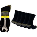 Tam Havlu Erkek Siyah Çorap | 5 Çift | Dayanıklı ve Ekonomik | 41-46 Numara | Outdoor Işlere Uygun - 41 - 46