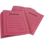 Tam Kapak Pembe Karton Telli Dosya (50 li Paket)