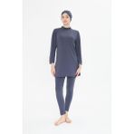 Tam Kapalı Likralı Tesettür Mayo Antrasit 34845-A - 2XL