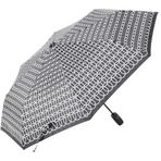 Tam Otomatik Şemsiye, Yuvarlak Desenli, Siyah Beyaz, 8 Telli, 100 cm Açık, Ponchi Kumaş, Rüzgar Karuma Özellikli