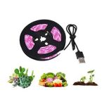 Tam Spektrum Bitki Büyütme Şerit Işık 5V USB Uç 1 mt İç Mekan