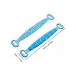 Tamam Elektronik Silikon Banyo Duş Sırt Kesesi Masaj Fırçası Mavi 70 cm Çift Taraflı Sağlıklı Malzeme