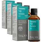 Tamanu Yağı, Soğuk Sıkım,%100 Saf Doğal, 50 Ml (3 Paketi)