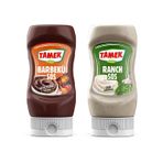 Tamek Barbekü ve Ranch Sos, Çift Paket, Worcester Soslu Barbekü ve Ekşi Kremalı Ranch Sos, 2'li Set