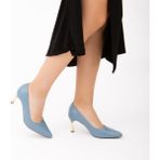 Tamer Tanca 911225 BN Y22 Mavi Vegan Kadın Stiletto Ayakkabı